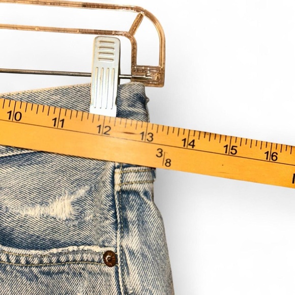 Agolde Parker Long Short Size 23 Women’s Blue - Picture 4 of 9